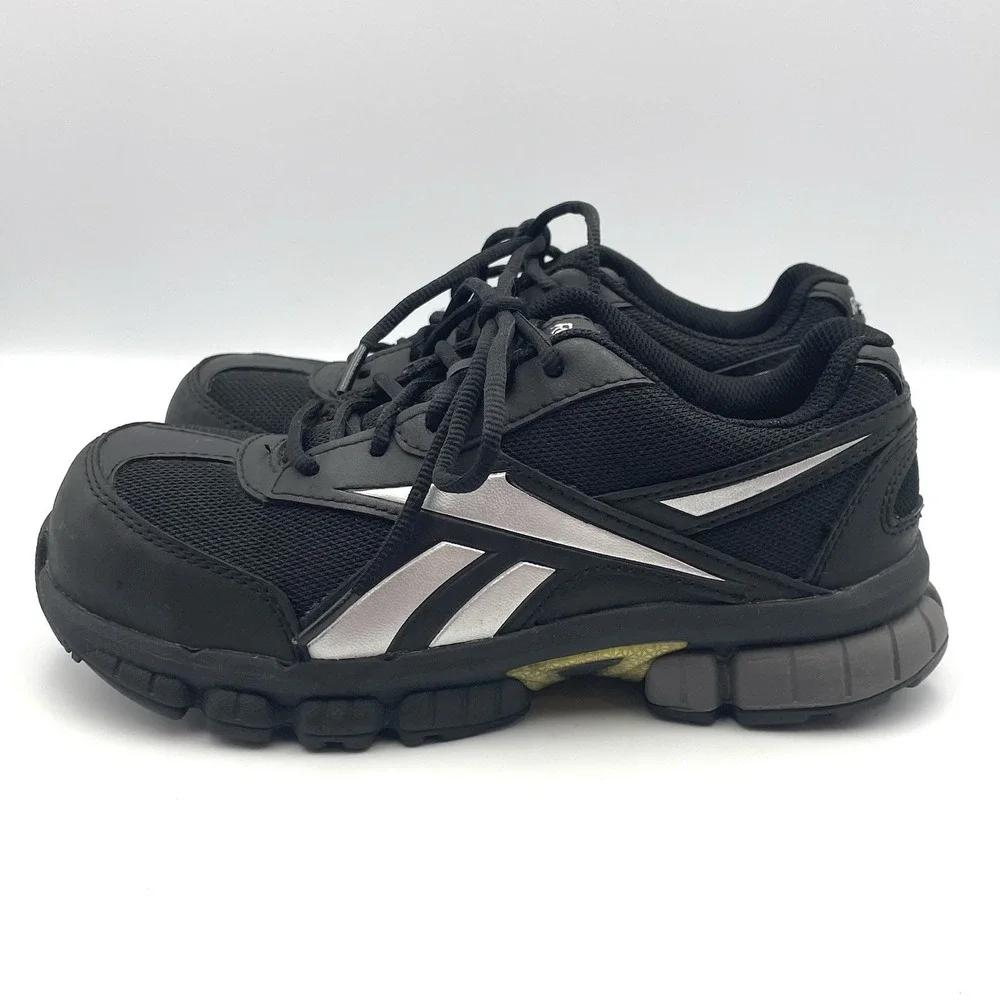 Reebok Work Composite Toe Slip Resistant Shoes Black Mens 4.5 Womens‎ 6.5